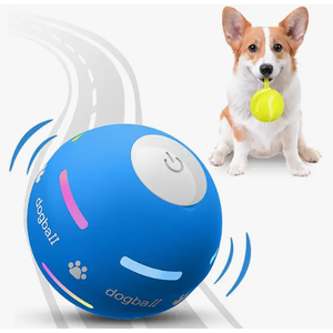 PetDroid Interactive Dog Toys Dog Ball,[Newly Upgraded] Durable Motion Activated Automatic Rolling Ball Toys for/Small/Medium/Large Dogs,USB Rechargeable (Blue)