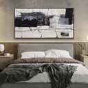 Abstract Wall Art Framed Decor Canvas Wall Art For Living Room Modern Canvas Prints Pictures For Wall Black And White Artwork For Home Hotel Decoration 24x48 Inch