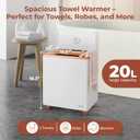 SereneLife WIFI Luxury Rectangle Towel Warmer - Spa & Bathroom Towel Heater with Custom Fragrance, Auto Shut-Off, Fits 2 large Towels, Blankets, Bathrobes, PJ's - Perfect Gift for Him & Her (Natural)