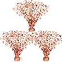 3 Pcs 21st Table Centerpieces Rose and Gold Birthday Party Decorations for Women, Happy Birthday Decorations for Her Rose Gold Foil Spray Centerpieces Star 21st Party Supplies