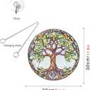 HOTIYOK Tree of Life Acrylic Window Hangings Big Tree Stained Glass Panels Window & Wall Decor for Indoor/Outdoor, Ideal Housewarming Gift Home Decor for Mom Grandma Wife Teacher