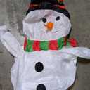 5 FT Christmas Inflatable Snowman Outdoor Yard Decorations, Xmas Blow up Snow Man Built-in Colorful Rotating LED & LED Lights, Winter Outside Decorations for Garden Patio Lawn Party Xmas Gifts