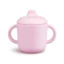 6 Months+ Sippy Cups with Handles,Small Silicone Sippy Cups Leak Proof 5oz,No Spill Sippy cups for Toddlers (Pink)