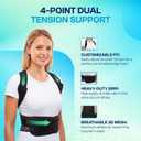 Adjustable Posture Corrector Back Brace for Men & Women – Upper Back & Shoulder Support Breathable Design with Removable Under-Arm Sweat Pads, Discreet Fit, X-Large