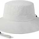 VOBOOM Sun Hats for Men Women Breathable Wide Brim Summer UV Protection Fishing Cap (Gray)