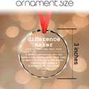 2 x Difference Maker Gifts for Women, Going Away Farewell Gifts for Coworkers, Appreciation Gift for Boss Goodbye Gift for Coworker Women Glass Christmas Ornament