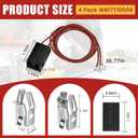 WB30M1 WB30M2 Stove Coils for Electric Stove Electric Stove Burner Elements Replacement & 4 Pack WB17T10006 Terminal Block Kit Compatible With G-E Hot-point Electric Range Burner Set By Fetechmate