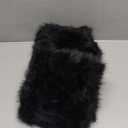 Neelvin Black Faux Fur Cozy Fluffy Double-Sided Decorative Throw Pillow Covers 18x18 inch Set of 2,Velvet Pillowcase Cushion Case for Sofa Couch