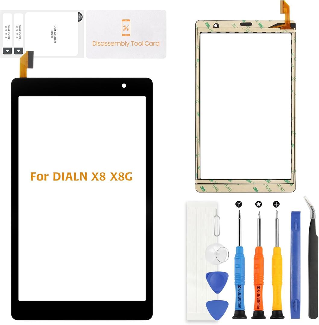 for 8.0inch DIALN X8 X8G 2BAHU2023001 Touch Screen Panel Digitizer Front Panel Glass kit | High Sensitivity Replacement Touchscreen