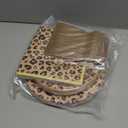 Grencian 96 Pcs Cheetah Print Birthday Decorations Leopard Print Party Supplies Brown Leopard Plates and Napkins Safari Themed Paper Plates for Birthday Jungle Safari Cheetah Theme Party Serves 24
