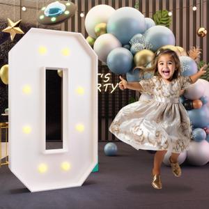 imprsv Marquee Light Up Letters, 3FT Marquee Letters for Birthday Baby Shower Wedding Decorations Light Up Letters for Engagement Party Decor, Large Marquee Letters for Party Decorations, Letter O