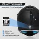 Youth Dirt Bike Helmet DOT Certified - Full Face Motorcycle Helmet for Off-Road, ATV, Street Riding, Includes Adjustable Goggles & Protective Gloves, Black, Medium