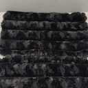 Neelvin Black Faux Fur Cozy Soft Striped Decorative Throw Pillow Covers 12x20 inch Set of 2,Velvet Pillowcase Cushion Case for Sofa Couch