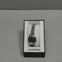 Armitron Women's Genuine Crystal Accented Bracelet Watch, 75-2475 (Two Tone/Green)