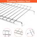 Hisencn Grill Warming Rack for Nexgrill 720-0830H, 720-0830HR Replacement Parts, 25.3" L 7.2" W Warming Upper Rack for Nexgrill Replacement Parts 5 Burner Grill, Stainless Steel Top Rack