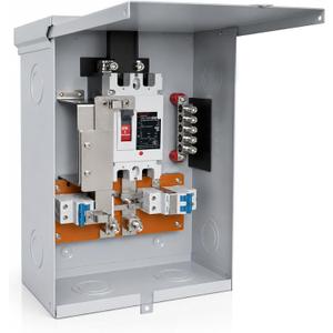 briidea Generator Transfer Panel with 200A Utility & 60A Generator Breakers, IP65-Rated Protection, Backfeed Protection, Supports Portable Generators up to 15,000W for Reliable Home Backup Power