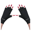 MelodySusie UV Gloves for Gel Nail Lamp, Professional UPF50+ UV Protection Gloves for Manicures, Art Skin Care Fingerless Glove for Women Men Protect Hands from Sun and Nail Dryer Harm (Black)