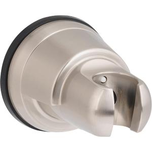 Hibbent Vacuum Suction Cup Shower Head Holder, Removable Shower Head Bracket, Height Adjustable Wall Mount ABS Plastic Suction Holder for Handheld Showerhead, Brushed Nickel