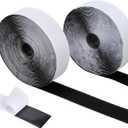 30 Feet x 1.5 Inch Hook and Loop Tape - Nylon Heavy Duty Sticky Interlocking Tape with Adhesive for School Home Outdoor(Black, 1 1/2 inch)