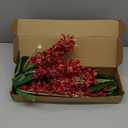 IPOPU 8pcs Hyacinth Artificial Flowers 25.5 in Long Stem Delphinium Flowers Silk Snapdragon Fake Flowers for Table Centerpieces Home Wedding Party Decoration (Burgundy)