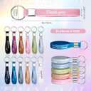 24 Pieces Thank You Gifts Bulk Teacher Appreciation Keychain Inspirational Gifts Wristbands for Appreciation Week, Teacher's Day, Graduation, Teacher Silicone Key Bracelet for Preschool High School