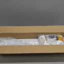 White Metal Poles Canopy Bed Frame with Four Plastic Removable Fixing Foot Plate, Four Corner Bed Brackets Fit for Bed Frames for Bedroom Decor Upgrade - King Size (Not Wobbly)