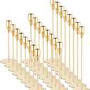 French Gold Taper Candle Holders Set of 24 Candlestick Holders BulkMetal Candle Stick Holder Decor for Wedding, Dinning, Party or Anniversary, Fits 3/4 Inch Thick Candle