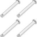 uxcell Single Hole Clevis Pins - 6mm X 40mm Flat Head 304 Stainless Steel Link Hinge Pin 4Pcs