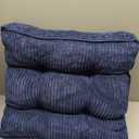HIGOGOGO Tufted Corduroy Recliner Seat Cushion for Elderly, High Density Foam Large Square Seat Cushion for Recliner Chair, Floor Pillow, Office Chair, Car, No Pressure on Thighs, 20x20x4, Navy