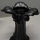 Black Ceramic Wave Vase for Modern Home Decor, Wave Design, White Vase for Table, Shelf, Living Room, Office, Scandinavian Art Vase (Black)