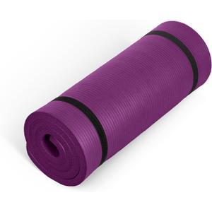 CAP High Density Exercise Mat with strap, 74"x24"x1" - Wine