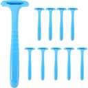 Ipetboom 7pcs Plastic Portable Pedicure Scraper, Dead Skin Heel Calluses Feet Remover for Cracked Heels, Blue, 5 * 1.65 * 0.7inch
