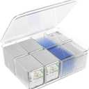 Transparent Trading Card Storage Box-Holds 2000+ Loose Cards-Plastic Card Deck Box for Baseball Cards/for Toploaders/for Graded Card/for MTG/for Magnetic Etc.