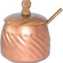 Frescorr - Sugar Bowl with Lid and Spoon, 14 oz Sugar Bowl with Spoon, Sugar Container for Coffee Bar, Sugar Jar, Modern Farmhouse Kitchen Decor (Medium)