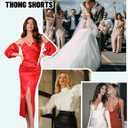 Thong Shapewear for Women Tummy Control High Waisted Body Shaper Underwear Seamless Shaping Panties (Large)