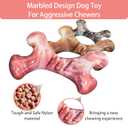 Tough Dog Chew Toys for Aggressive Chewers, 3 Pack Bone Dog Toy,Almost Indestructible Nylon Dog Toys for Medium Large Breed,Bacon Flavor