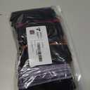 CUBlEX 4 Pairs Plus Size Compression Socks Unisex 20-30mmHg Knee high XXL- XXXXL for Woman & Man (Black)