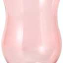 Pink Glass Vase, Modern Large Glass Vase for Flower, Round Vases, Unique Flower Vases for Living Room, Bedroom, Office, Wedding, Dining Table, 8 Inches