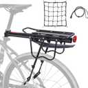 HOMEE Rear Bike Rack,Bike Cargo Racks Frame Aluminum Alloy Universal Adjustable Cycling Equipment Stand Footstock Bicycle Luggage Carrier with Tools and Reflector for 26"-29" Frames