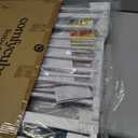 Comfy Cubs Baby Safety Gate with 3 Extensions - Adjustable 42" x 1.9" x 30" Q195 Steel Doorway Barrier - Powder-Coated Finish for Stairs and Doorways - Walk-Through Design Pet Gate - White