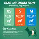 Pet Soft Disposable Dog Dipaers - Male Dog Wraps Wetness Indicator, Ultra Absorbent Puppy Diapers Male for Excitable Urination or Incontinence, 48pcs Small