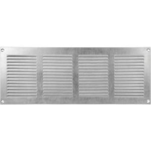 Repa Market Air Vent Cover 16x6 Inch (Outer Dimensions) Galvanized Steel Louvered Grill Cover with Mesh Screen/Wall or Ceiling Vent/HVAC Register for Indoor and Outdoor Ventilation