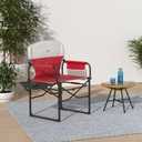 SUNNYFEEL Camping Directors Chair, Heavy Duty,Oversized Portable Folding Chair with Side Table, Pocket for Beach, Fishing,Trip,Picnic,Lawn,Concert Outdoor Foldable Camp Chairs, Large
