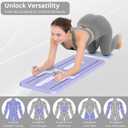 JANUA Pilates Board - Pilates Reformer Set, Multi-Purpose Foldable Pilates Reformer Board for Home, 5 in 1 Pilates Sliding Board, Purple