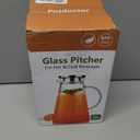 Glass Pitcher with Lid and Handle, 2 Liter 68oz Water Pitcher with Spout for Fridge, Borosilicate Glass Jug for Hot/Cold Drink, Large Ice Tea Carafe for Juice, Coffee, Sangria, Beverage