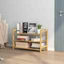 UDEAR Bamboo Shoe Rack 3-Tier Shoe Storage Organizer Entryway Shoe Shelf