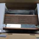 Vinyl Record Player with Speakers,3 Speed Turntable with Latest Bluetooth 5.3, Aux Input, Headphone Jack, RCA Output and Auto Stop, Mirror Vintage Wooden Brown