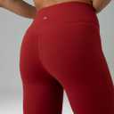 Colorfulkoala Women's Dreamlux Crossover Flare Leggings High Waisted Tummy Control Wide Leg Yoga Pants 29.5" / 31.5" Inseam (Red, S)