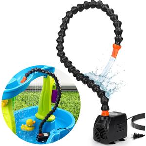 Water Table Pump, Water Pump for Kids Water Table Fun Summer Outdoor Water Table Toys Outside Water Table Accessories for Toddlers Kids (Black)