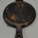Cast Iron Waffle Maker for Stovetop or Camping Grill Two Piece Hinged Non Electric Waffle Iron Makes 7" Round Waffles
